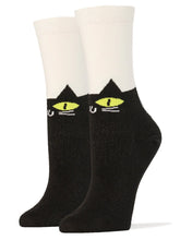 Load image into Gallery viewer, It&#39;s Meow Or Never Women&#39;s Crew Sock - Indie Indie Bang! Bang!