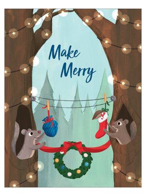 Merry Squirrels Holiday Card - Indie Indie Bang! Bang!