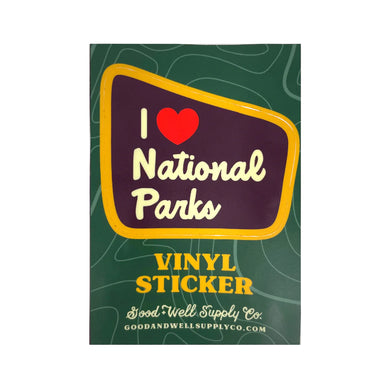 I Love National Parks Vinyl Sticker - Indie Indie Bang! Bang!