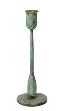 Load image into Gallery viewer, Brass Patina Iron Taper Candle Holders