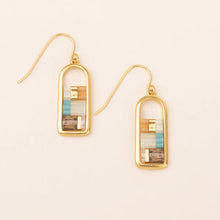 Load image into Gallery viewer, Good Karma Miyuki Earrings in Mint, Peach, and Gold - Indie Indie Bang! Bang!