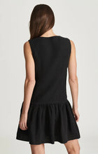 Load image into Gallery viewer, Linen Drop Waist Mini Dress in Black