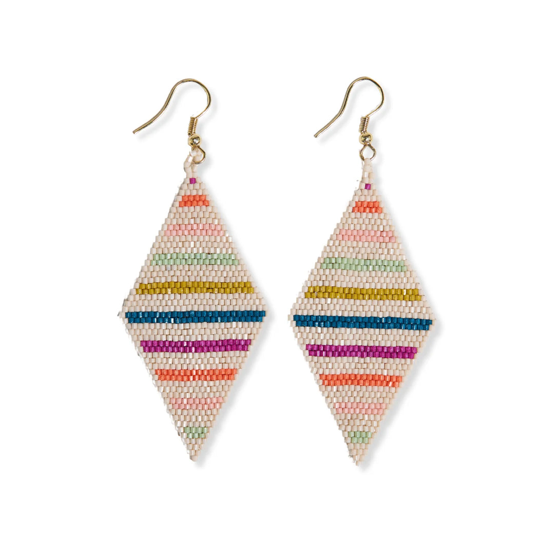 Frida Horizontal Lines Beaded Earrings - Indie Indie Bang! Bang!