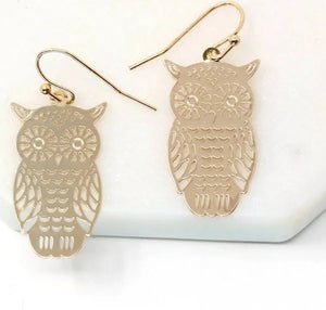 Owl Filigree Earrings - Indie Indie Bang! Bang!