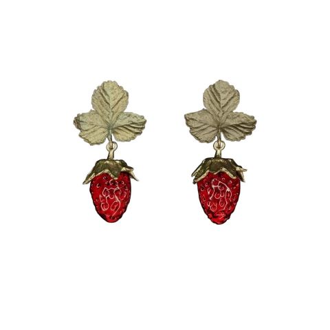 Michael Michaud Strawberry Post Earrings - Indie Indie Bang! Bang!