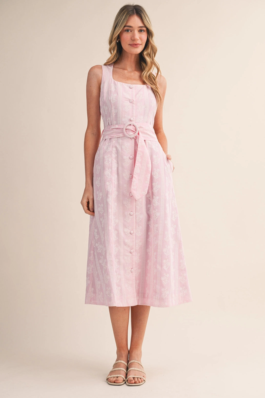 slim fit dress slacks The Indy Modest Floral Dress