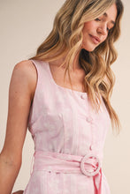 Load image into Gallery viewer, Striped Floral Print Button Down Belted Midi Dress - Indie Indie Bang! Bang!