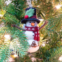 Load image into Gallery viewer, Vintage Snowman Ornament - Indie Indie Bang! Bang!