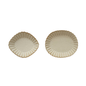 Small & Large Stoneware Dish w/ Scalloped Edge - Indie Indie Bang! Bang!