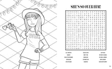 Load image into Gallery viewer, Taylor Swift | Word Search and Coloring Book - Indie Indie Bang! Bang!