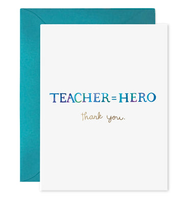 Teacher = Hero Card - Indie Indie Bang! Bang!