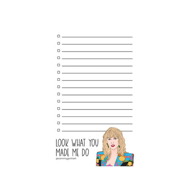 Taylor Swift Look What You Made Me Do Notepad - Indie Indie Bang! Bang!