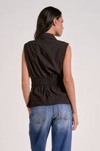Load image into Gallery viewer, Black Cinched Waist Vest | Elan - Indie Indie Bang! Bang!