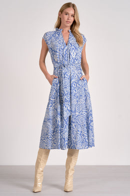 Blue Acorn Midi Dress | Elan - Indie Indie Bang! Bang!