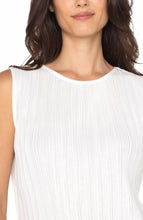 Load image into Gallery viewer, Sleeveless White Pleated Crew Knit Top - Indie Indie Bang! Bang!