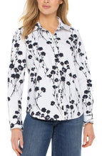 Load image into Gallery viewer, Black + White Floral Blouse - Indie Indie Bang! Bang!