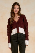 Load image into Gallery viewer, Bella Wine Cardigan Sweater | Elan
