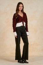 Load image into Gallery viewer, Bella Wine Cardigan Sweater | Elan