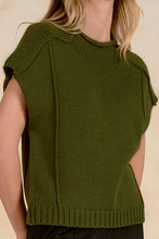 Load image into Gallery viewer, Bev Crew Neck Cap Sleeve Sweater | Elan