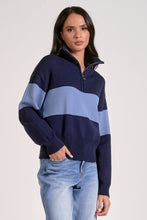 Load image into Gallery viewer, Navy Light Blue Stripe Pullover Sweater | Elan - Indie Indie Bang! Bang!
