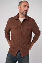 Load image into Gallery viewer, Flap Pocket Knit Overshirt - Chocolate Sauce