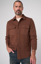 Load image into Gallery viewer, Flap Pocket Knit Overshirt - Chocolate Sauce