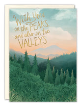 Load image into Gallery viewer, Peaks &amp; Valleys Landscape Sympathy Card