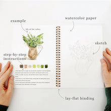 Load image into Gallery viewer, Bouquets Watercolor Workbook - Indie Indie Bang! Bang!
