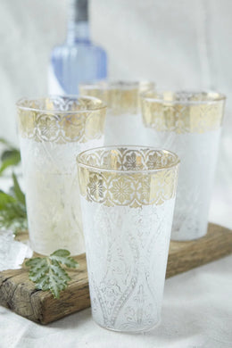 Tall White Gem Glass - Indie Indie Bang! Bang!