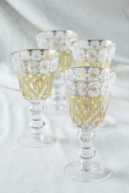 White Twist Goblet Wine Glass - Indie Indie Bang! Bang!