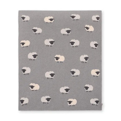 Wooly Sheep 3D - Organic Cotton Jacquard Knit Baby Blanket - Indie Indie Bang! Bang!
