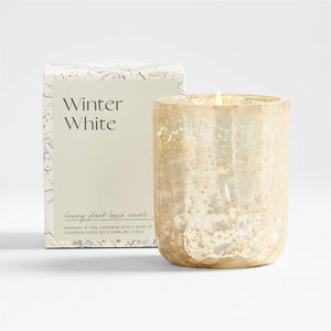Winter White Small Luxe Sanded Mercury Glass Candle - Indie Indie Bang! Bang!