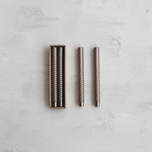 Load image into Gallery viewer, Unscented Champagne color Faceted Taper Candles in Box, Set of 2 - Indie Indie Bang! Bang!