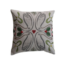 Load image into Gallery viewer, Swan Motif Linen Blend Pillow 20"