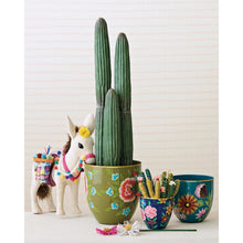 Load image into Gallery viewer, Hand-Painted Enameled Metal Planters
