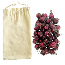 Load image into Gallery viewer, Embossed Burgundy Mercury Glass Ornaments S36 - Indie Indie Bang! Bang!