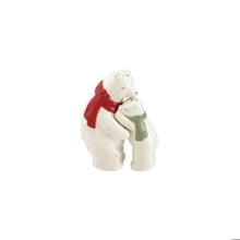 Load image into Gallery viewer, Hand-Painted Ceramic Hugging Polar Bear Salt &amp; Pepper Shakers with Scarves, Set of 2 - Indie Indie Bang! Bang!