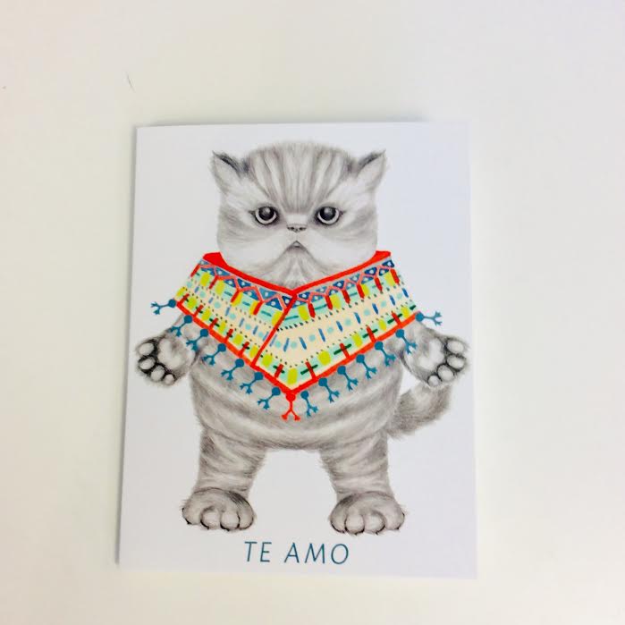 Love - Te Amo Kitten Card - Indie Indie Bang! Bang!