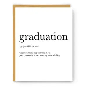 Graduation Definition Card - Indie Indie Bang! Bang!