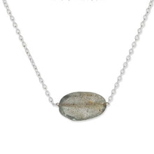 Load image into Gallery viewer, Labradorite Oval Necklace - Indie Indie Bang! Bang!