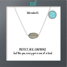 Load image into Gallery viewer, Labradorite Oval Necklace - Indie Indie Bang! Bang!