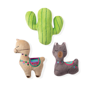 Llama and Cactus Plush Dog Toy - Indie Indie Bang! Bang!