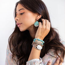 Load image into Gallery viewer, Turquoise Dipped Teardrop Earrings - Indie Indie Bang! Bang!