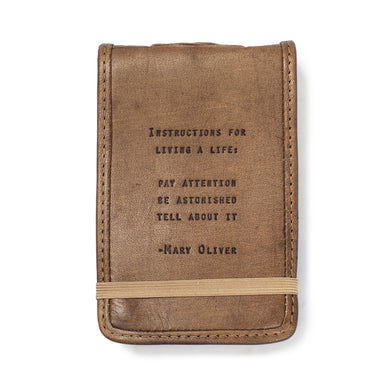 Mary Oliver Mini Leather Journal - Indie Indie Bang! Bang!