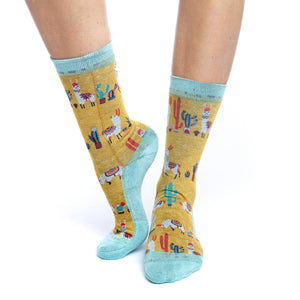 Women's Llamas Socks - Indie Indie Bang! Bang!