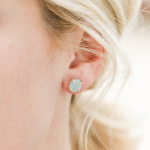 Amazonite Gemstone Prong Earrings - Indie Indie Bang! Bang!
