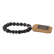 Load image into Gallery viewer, Lava Stone Bracelet - Stone of Strength - Indie Indie Bang! Bang!