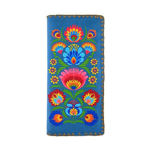 Elma Polish Flower Embroidered Wallet - Indie Indie Bang! Bang!