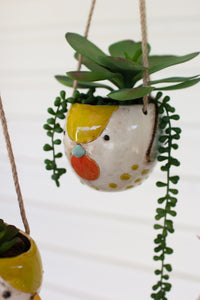 Ceramic Hanging Multicolor Bird Planters - Indie Indie Bang! Bang!