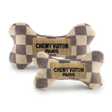Load image into Gallery viewer, Checker Chewy Vuiton Bone Large &amp; XL Dog Toy - Indie Indie Bang! Bang!